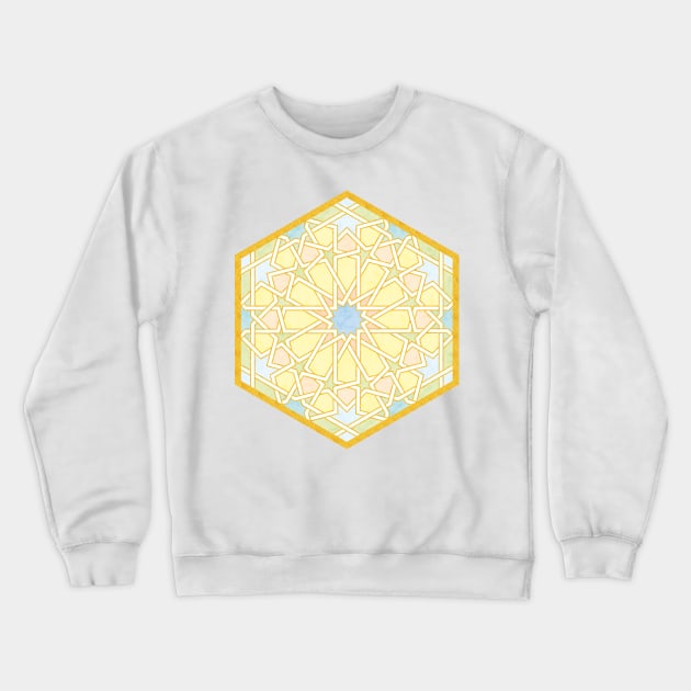 Moroccan tiling, Fès. Crewneck Sweatshirt by AtelierNab